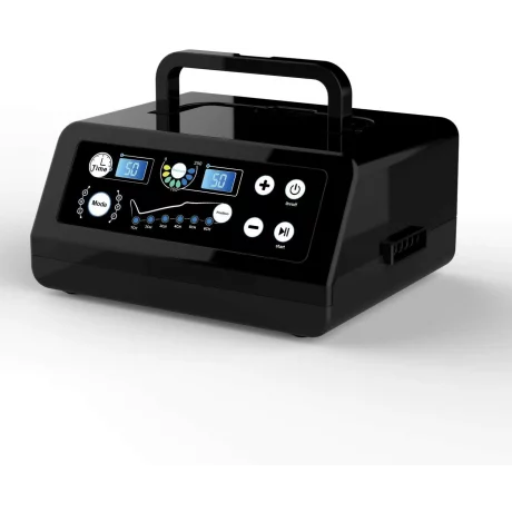 Aparat de presoterapie pentru drenaj limfatic si masaj Alhena® M-PRO 3001, 4 X 6 camere de compresie aer, 6 moduri de tratament, 30-250 mmHg, recuperare medicala, masaj terapeutic, refacere musculara, marimea XXL, negru