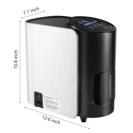 Concentrator de oxigen ZY-101W, capacitate 1-7 L/min, nebulizator, concentratie oxigen reglabila 40%-90%, alb/negru
