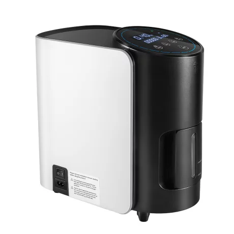 Concentrator de oxigen ZY-101W, capacitate 1-7 L/min, nebulizator, concentratie oxigen reglabila 40%-90%, alb/negru