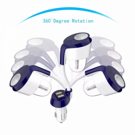 Difuzor aromaterapie auto, 12V, USB, V-Rising Nanum Car 2, 50 ml, alb/albastru