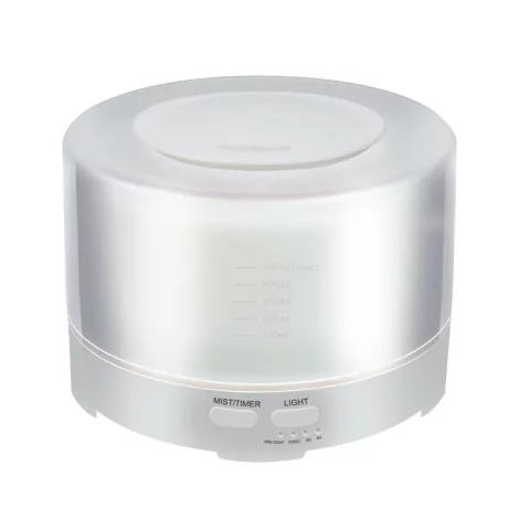 Difuzor aromaterapie cu ultrasunete, bluetooth, muzica, lumina LED 7 culori, V-Rising VR-WX30B, 500 ml, alb