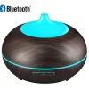 Difuzor aromaterapie cu ultrasunete, bluetooth, muzica si lumina LED 7 culori V-Rising VR-N09B, 550 ml, wenge