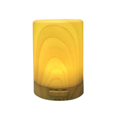 Difuzor aromaterapie cu ultrasunete si lumina LED 7 culori Sixu YD-012W, lemn deschis