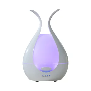 Difuzor aromaterapie cu ultrasunete si lumina LED 7 culori Sixu YD-033, 200 ml, alb