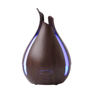 Difuzor aromaterapie cu ultrasunete si lumina LED 7 culori Sixu YD-039, 200 ml, wenge