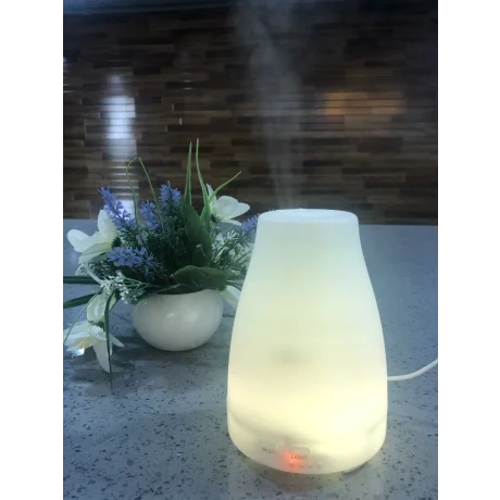 Difuzor aromaterapie cu ultrasunete si lumina LED 7 culori V-Rising VR-F02, 160 ml, alb