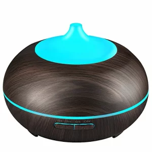 Difuzor aromaterapie cu ultrasunete si lumina LED 7 culori V-Rising VR-N09, 550 ml, wenge