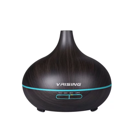 Difuzor aromaterapie cu ultrasunete si lumina LED 7 culori V-Rising VR-N10L, 550 ml, wenge