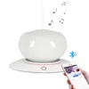 Difuzor aromaterapie smart cu ultrasunete, ceramica, bluetooth, muzica, lumina LED 7 culori, V-Rising VR-WX50S, 300 ml, alb