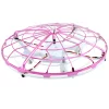 Drona OZN, disc zburator interactiv cu telecomanda si senzori infrarosu YC Toys, lumina LED, roz