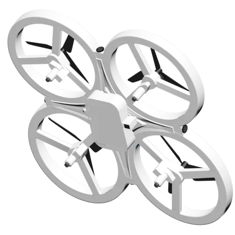 Drona Quadcopter Discovery Explorer, telecomanda ceas, control prin gesturi, senzori infarosu, YC-002, Alb/Rosu