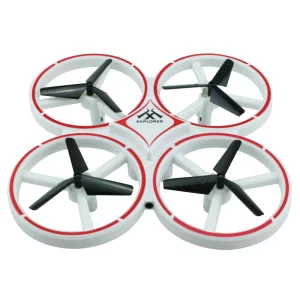 Drona Quadcopter Discovery Explorer, telecomanda ceas, control prin gesturi, senzori infarosu, YC-002, Alb/Rosu