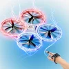 Drona Quadcopter Discovery Explorer, telecomanda ceas, control prin gesturi, senzori infarosu, YC-002, Alb/Rosu