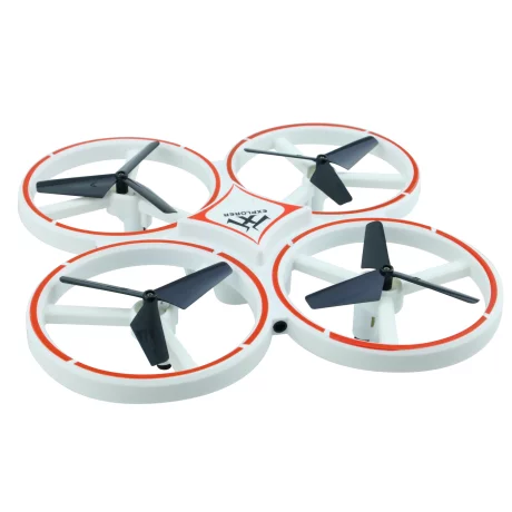 Drona Quadcopter Discovery Explorer, telecomanda ceas, control prin gesturi, senzori infarosu, YC-002, Alb/Rosu