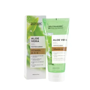 Gel hidratant cu Aloe Vera, Vitamina A, C, E pentru fata si corp NEUTRIHERBS, 200 ml