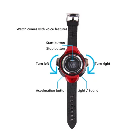 Masina cu telecomanda smartwatch si comanda vocala, Hoshi, albastru