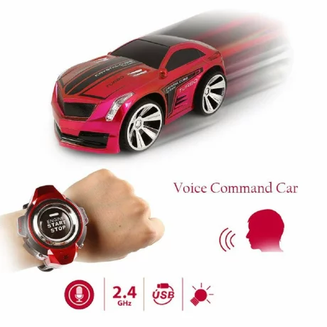 Masina cu telecomanda smartwatch si comanda vocala, Hoshi, rosu