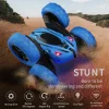 Masinuta cu telecomanda Stunt Car Double Star D828, 4WD, 2.4 GHz, lumini led, 1:24, bleu