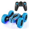 Masinuta cu telecomanda Stunt Car Double Star D828, 4WD, 2.4 GHz, lumini led, 1:24, bleu