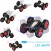 Masinuta cu telecomanda Stunt Car Double Star D828, 4WD, 2.4 GHz, lumini led, 1:24, negru