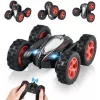 Masinuta cu telecomanda Stunt Car Double Star D828, 4WD, 2.4 GHz, lumini led, 1:24, negru