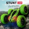 Masinuta cu telecomanda Stunt Car Double Star D828, 4WD, 2.4 GHz, lumini led, 1:24, verde