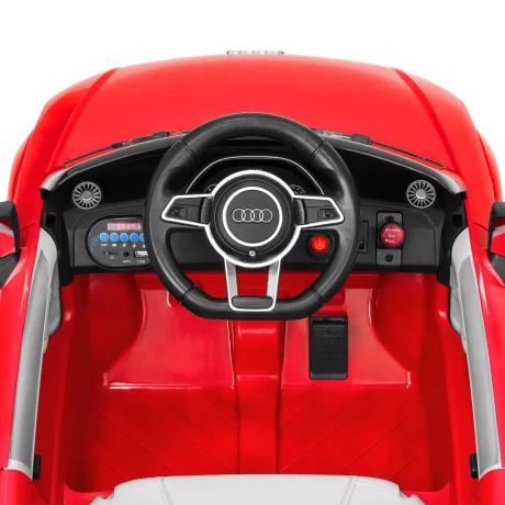 Masinuta electrica pentru copii Audi TT RS Quattro, cu licenta originala, un loc, roti EVA, telecomanda 2.4 Ghz, rosu