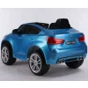 Masinuta electrica pentru copii BMW X6 M, cu licenta originala, un loc, roti EVA, scaun piele, telecomanda 2.4 Ghz, albastru