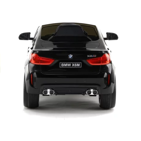 Masinuta electrica pentru copii BMW X6 M, cu licenta originala, un loc, roti EVA, scaun piele, telecomanda 2.4 Ghz, negru