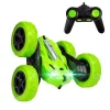 Masinuta Stunt Racing 4WD, telecomanda 2.4 GHz, lumini led, rotire 360 de grade, acumulator 3.7V 500 mAh, Alhena Store® LH-C014S, 1:24, verde