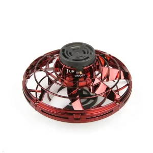 Mini drona Flynova, flying spinner cu lumina led, Rosu