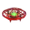 Mini drona OZN, disc zburator interactiv cu 5 senzori infrarosu, lumina LED, Skynor SQN-005, rosu