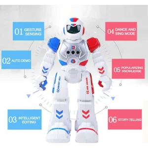 Robot inteligent cu telecomanda si senzori infrarosu Skynor 822, rosu