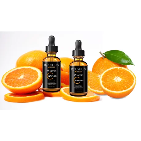 Ser cu Vitamina C 20% si Acid Hialuronic, antirid, anti-imbatranire, iluminator, Roushun, 30ml