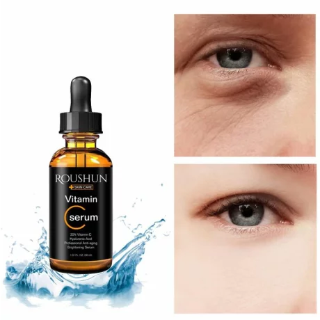 ulovlig Champagne Opstå Ser cu Vitamina C 20% si Acid Hialuronic, antirid, anti-imbatranire,  iluminator, Roushun, 30ml - Alhena Store