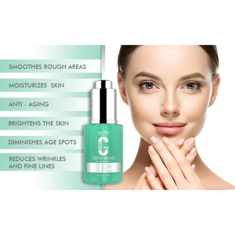 Ser Mabox Super Serum Plus, Vitamina C 25%, Niacinamida 3.5%, Retinol 2.5%, Acid Salicilic 2.0%, antirid, anti-imbatranire, antiacneic, hidratant, 30 ml