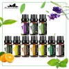 Set 10 uleiuri esentiale - Lavanda, Eucalipt, Menta, Tea Tree, Iasomie, Santal, Portocala, Lamaie, Lemongrass, Tamaie, M10/1 - 10 x 10 ml