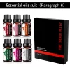 Set 6 uleiuri esentiale - Mosc Alb, Grepfrut, Mar, Capsuni, Zmeura, Cocos, M8 - 6 x 10 ml