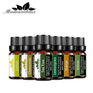 Set 6 uleiuri esentiale - Portocala, Lemongrass, Lamaie, Tea Tree, Musetel, Vetiver, M2 - 6 x 10 ml