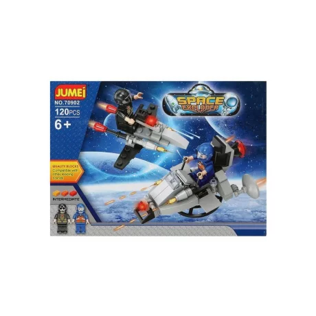 Set de constructie pentru copii Space Explorer, 120 de piese, Jumei, multicolor