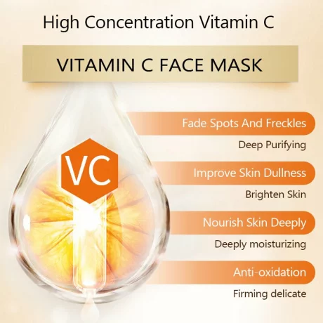 Masca faciala cu Vitamina C, hidratare, antirid, Vibrant Glamour, 30 g, 1 buc