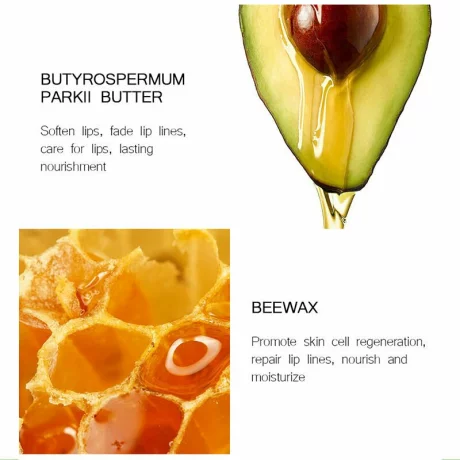 Balsam de buze, hidratant de lungă durată, nutritiv, hrănește, ruj cu avocado,Vibrant Glamour