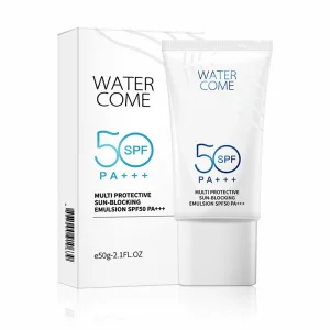 Crema  de protecție solară minerală pentru piele sensibilă, SPF 50+ PA++, Formula blândă, Water Come, 50g