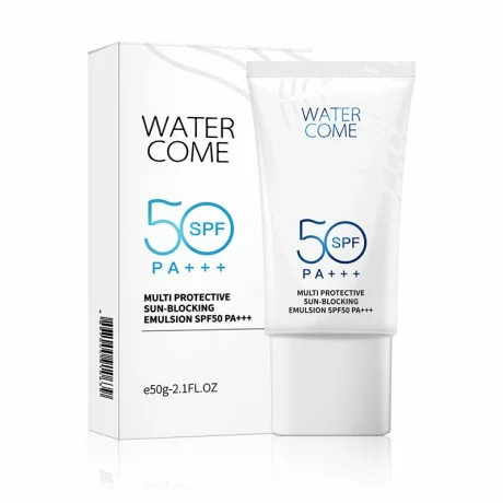Crema  de protecție solară minerală pentru piele sensibilă, SPF 50+ PA++, Formula blândă, Water Come, 50g
