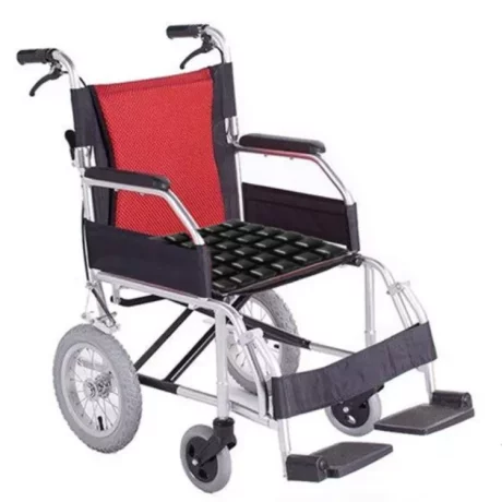 Perna antiescara cu functie de autoumflare, perna scaun de birou, scaun de masina, previne durerile de spate, portabila cu husa de protectie, Alhena® HF2005, 42 x 42 cm