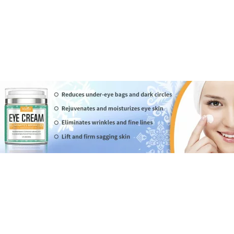 Crema pentru conturul ochilor Mabox Eye Cream, Peptide, Vitamina E, Retinol, Acid Hialuronic, Ceramide, Alpha Arbutin, 30 ml