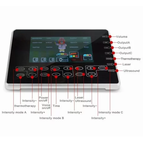 Aparat multifunctional de fizioterapie, electrostimulare, termoterapie, ultrasunete, laser