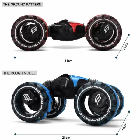 Masinuta Twist Air Gesture Car, Stunt Car, telecomanda 2.4 GHz, telecomanda ceas, control gestual, lumini led, sunete, 86A Rosu