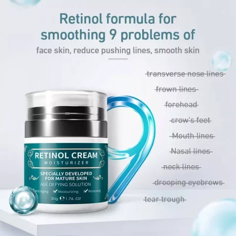 Crema hidratanta de fata cu retinol si unt de shea, antiimbatranire, Water Come, 50g pentru ten matur