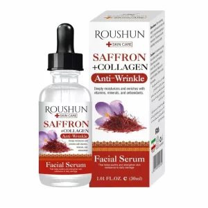 Ser facial cu Sofran si Colagen, hidratant, antirid, Roushun, 30 ml